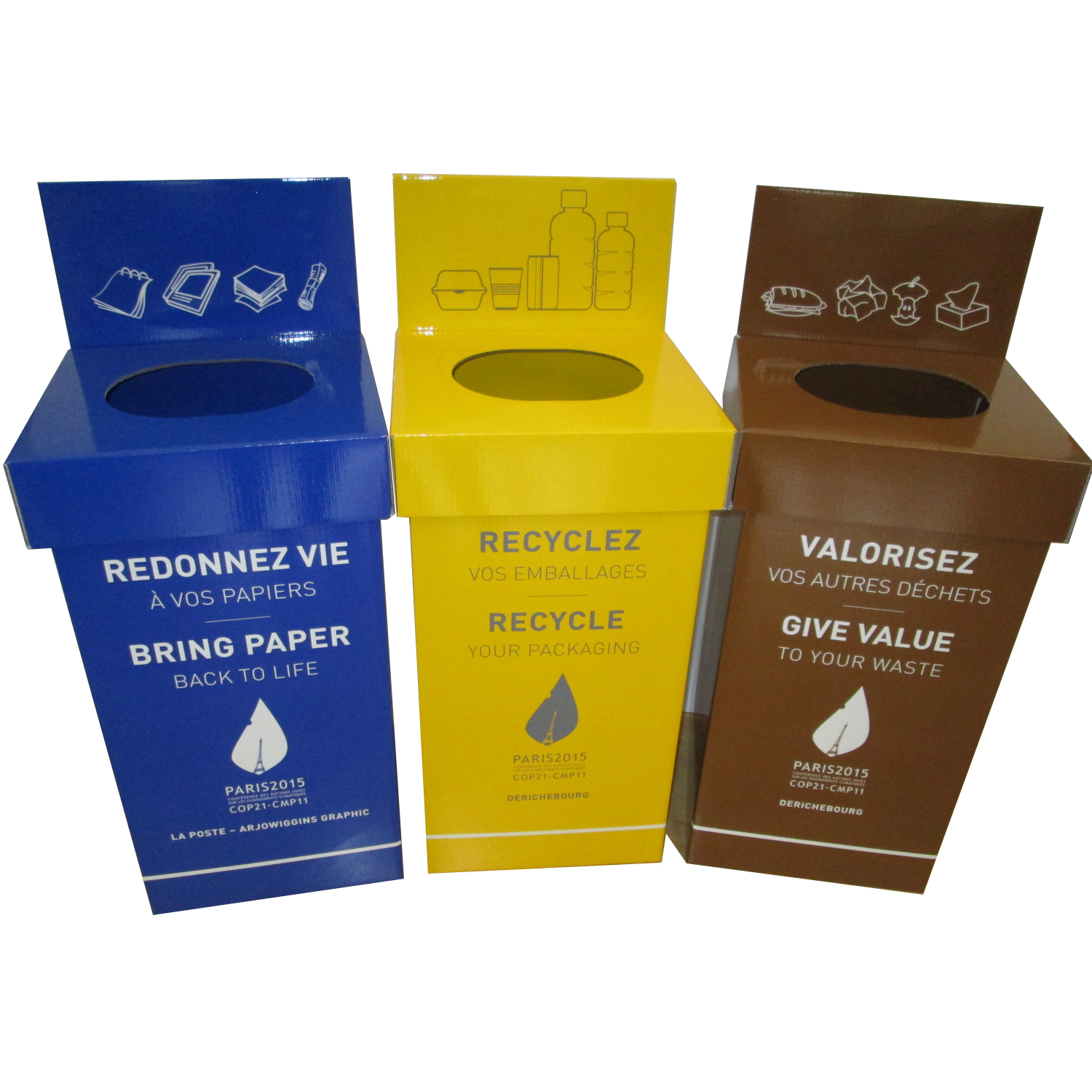 3 bacs de tri déchets - Groupe Valois